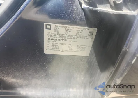 2017 Chevrolet Equinox Lt from USA, damaged, VIN 2GNALCEK0H6277135